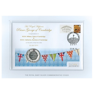 2013 Royal Baby Silver Commemorative - Inset with Ruby